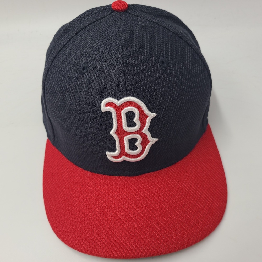 Boston Red Sox Hat Fitted 7 5/8 New Era 59Fifty Blue Red MLB Baseball Logo Men